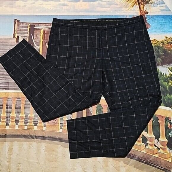 Theory Blue‎ Plaid Pants Size 12 - Picture 1 of 6